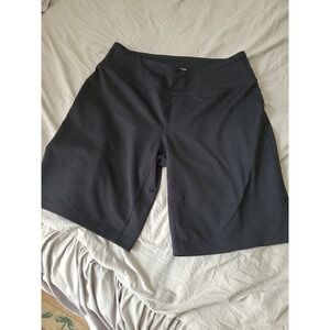 Lands End Women SZ S 6/8 black bike shorts 9" inseam yoga workout gym athletic‎